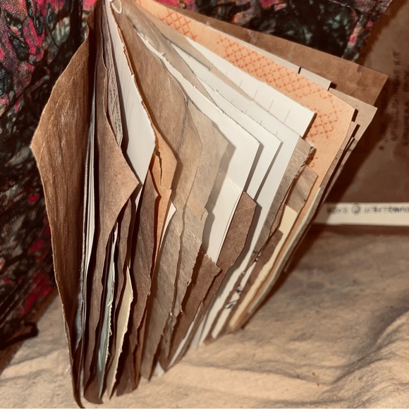 OOAK handmade undecorated junk journal vintage lace scrap fabric + Ephemera kit - Picture 3 of 8